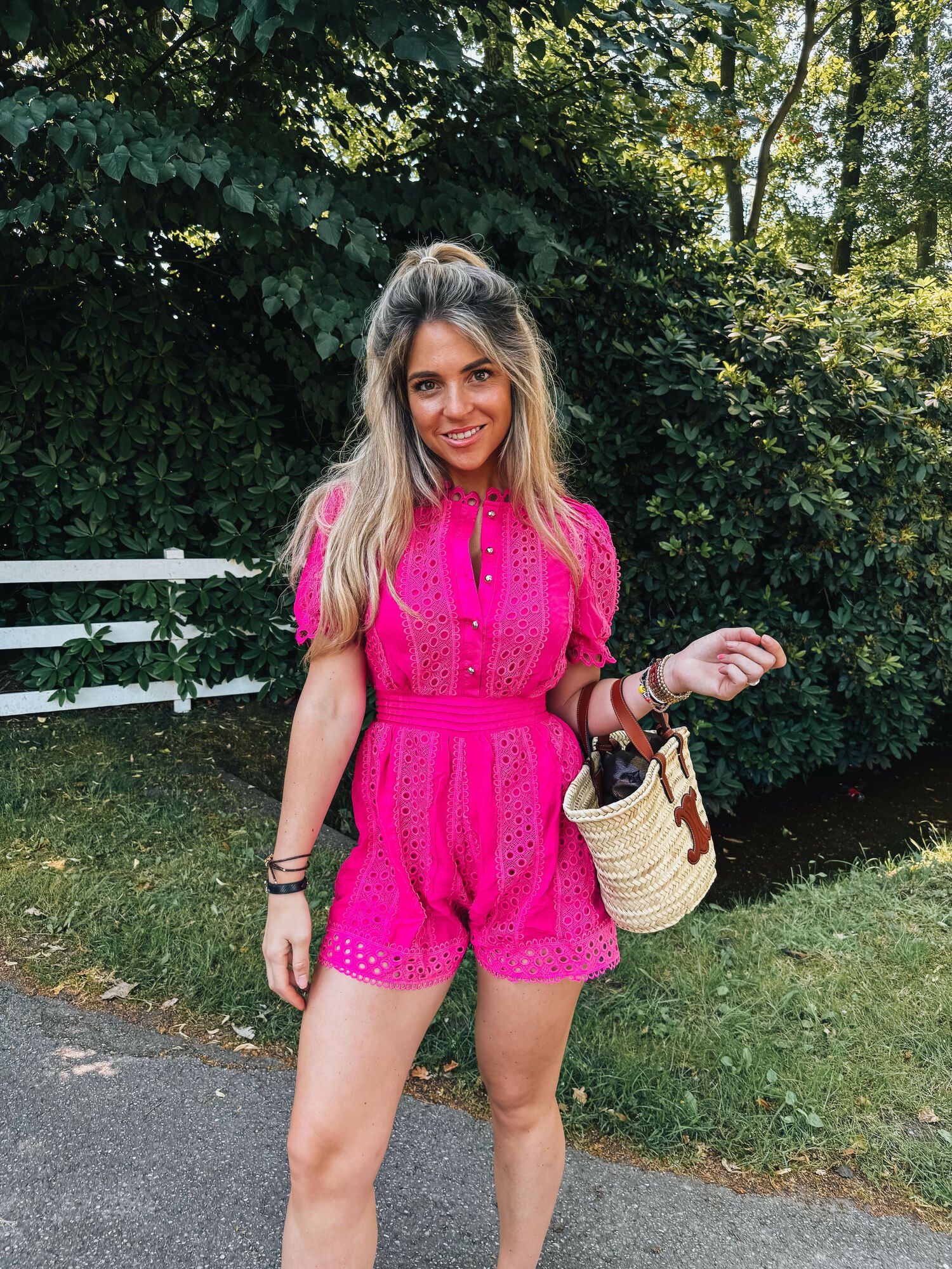 By Hilke Playsuit Daisy Pink