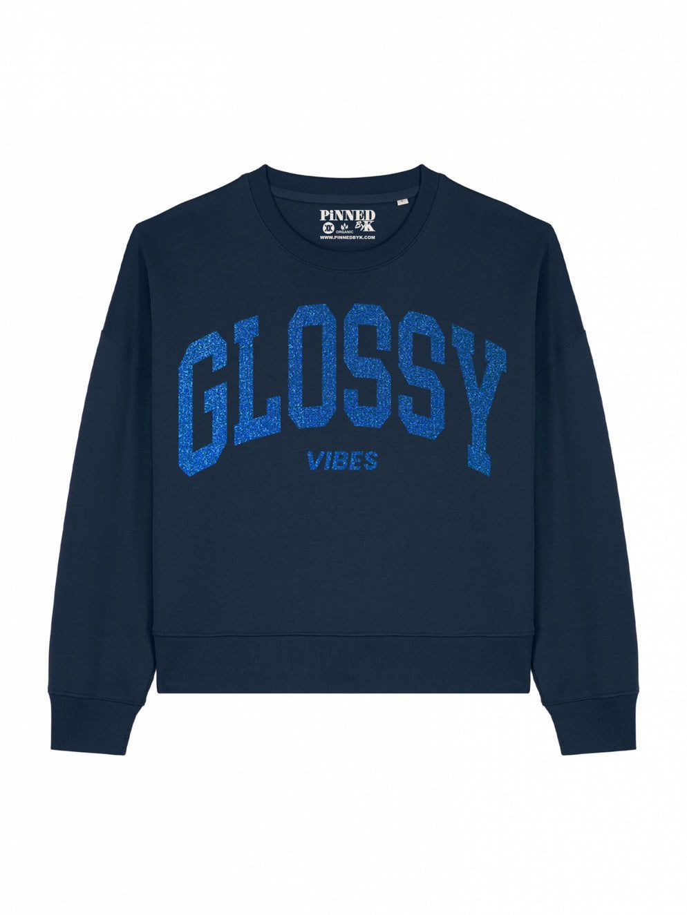 By Hilke Sweater Glossy Dark Blue