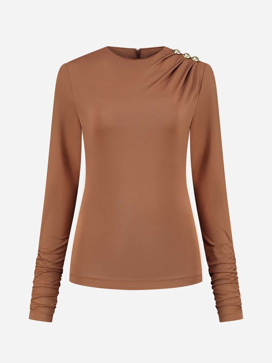 By Hilke Nikkie Drape Shoulder Top