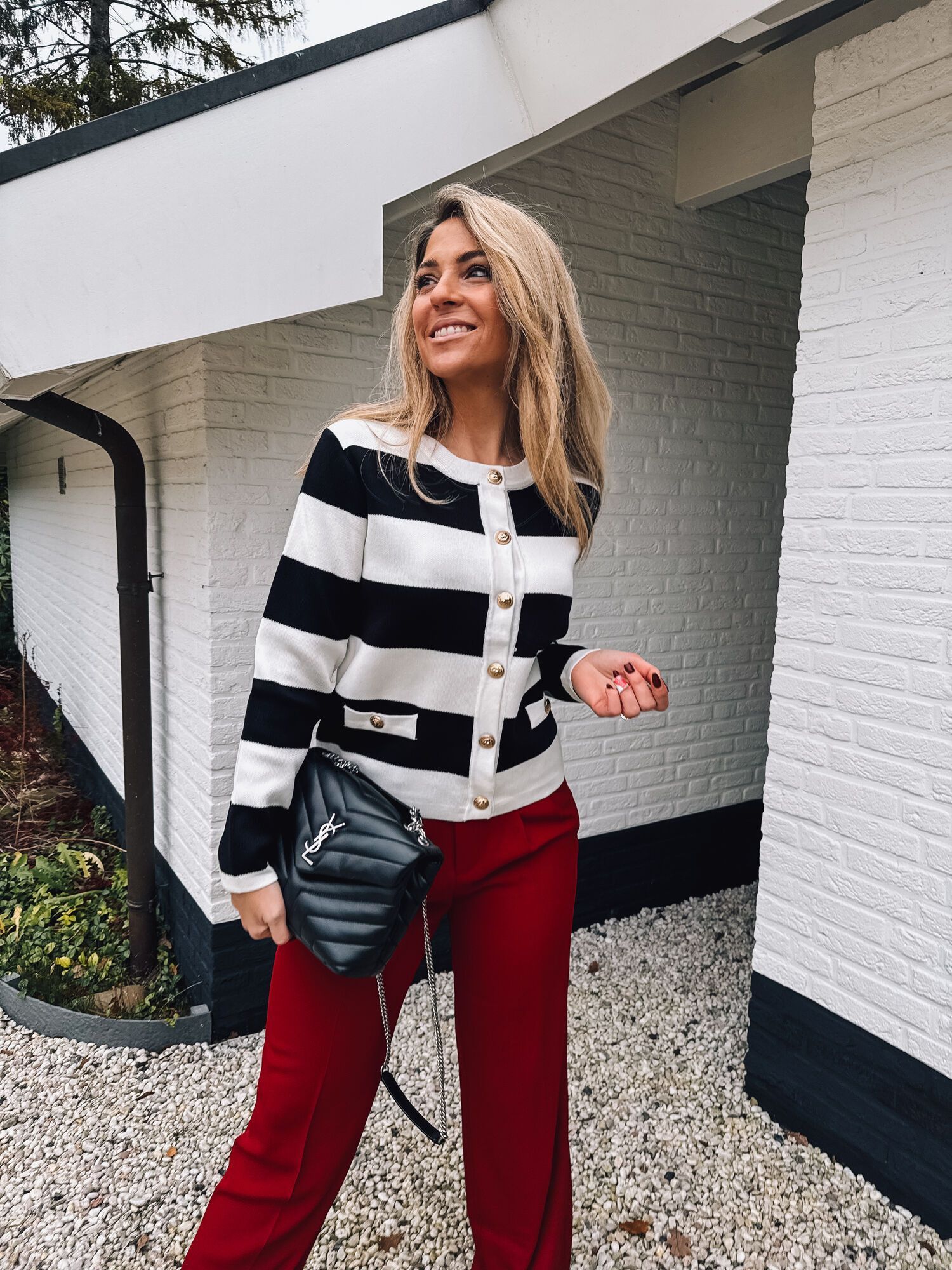 By Hilke Knit Isabella Black/White