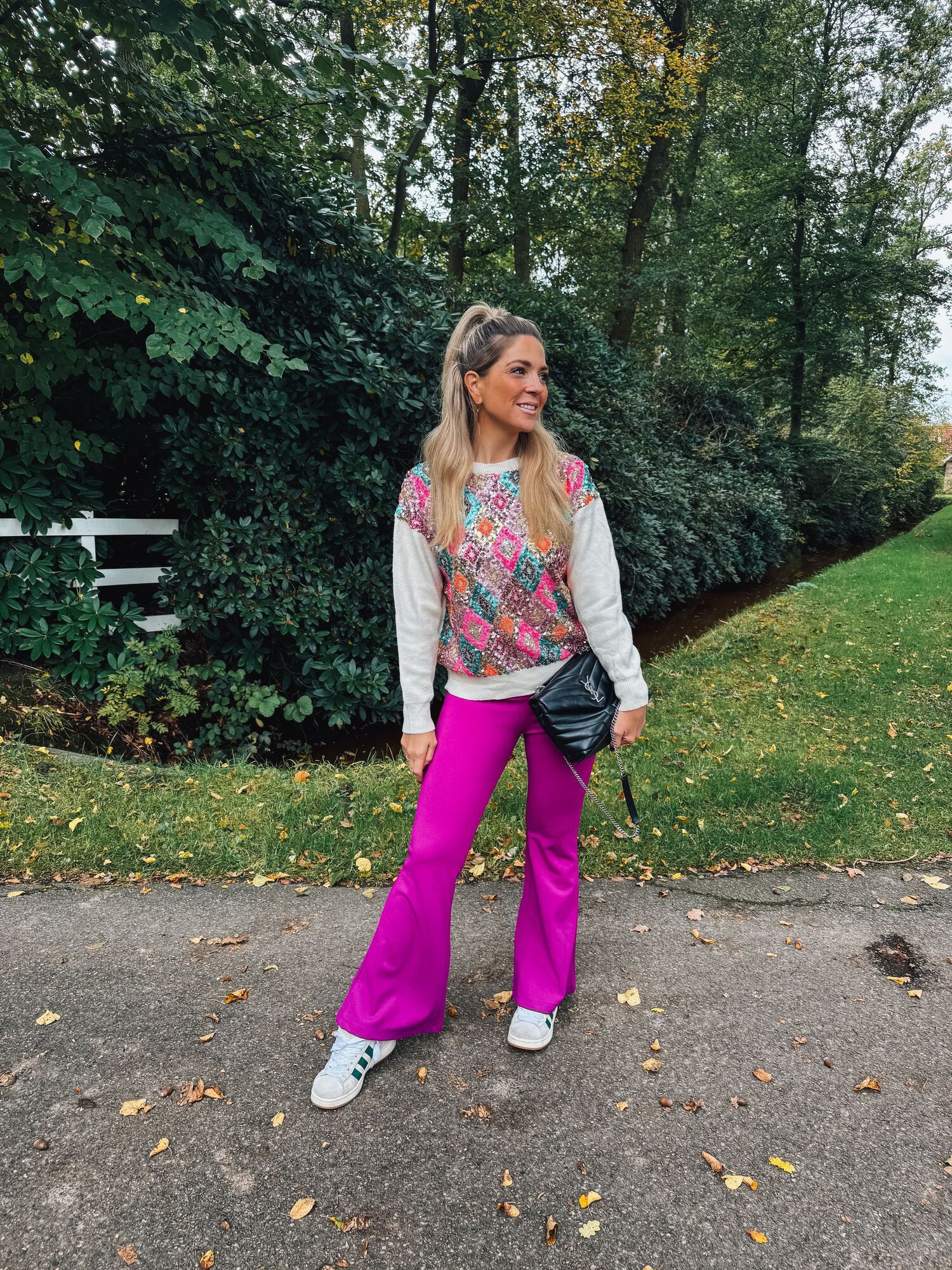 By Hilke Flared Pants Lynn Purple