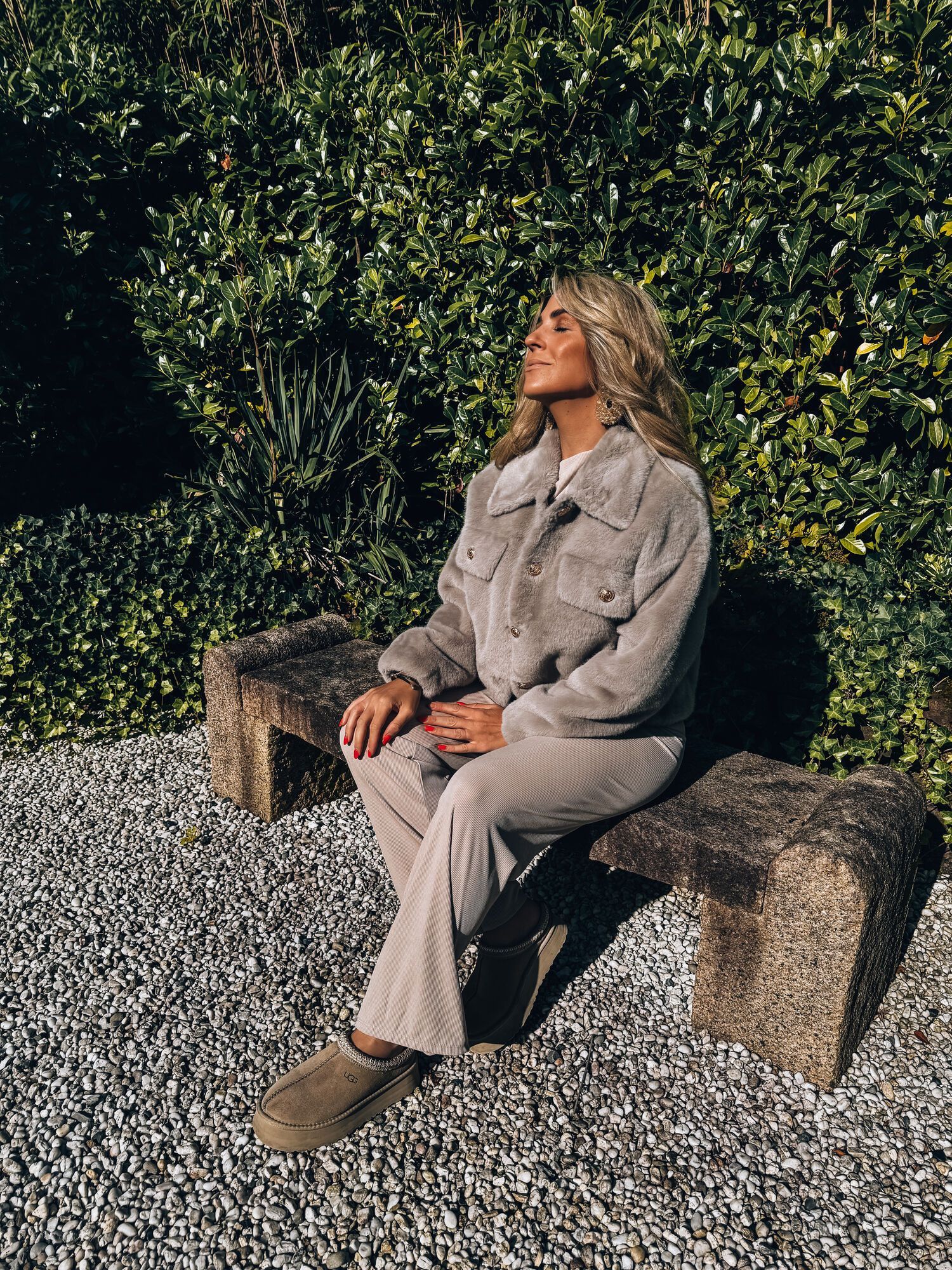 By Hilke Jacket Furry Taupe