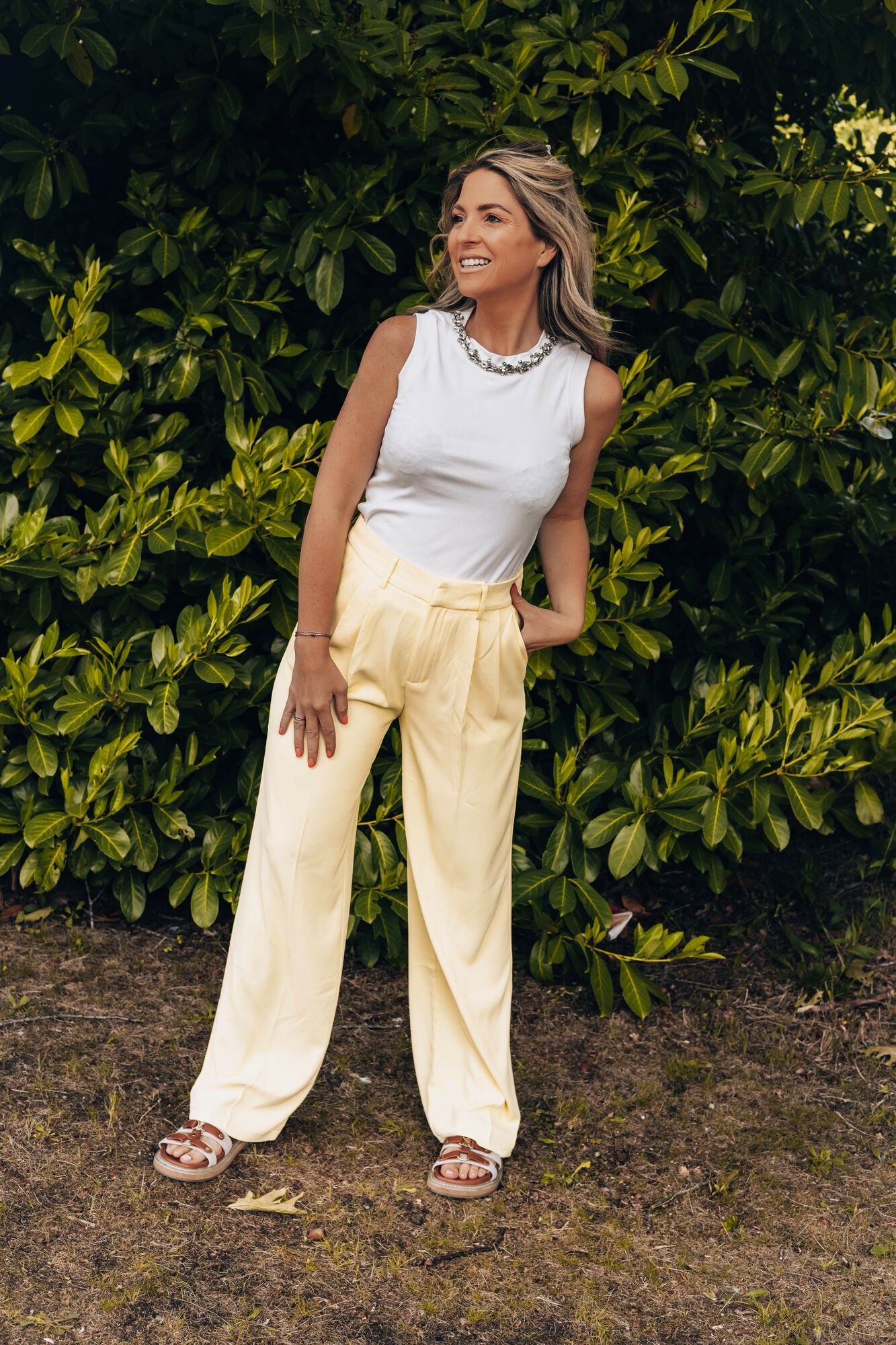 By Hilke Pantalon Jill Butter Yellow