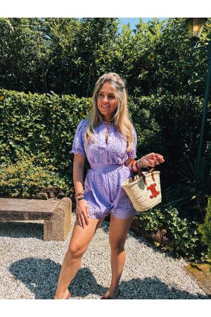 By Hilke Playsuit Daisy Lila