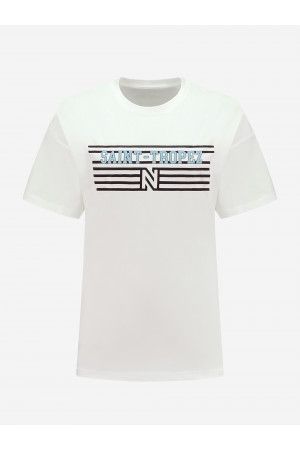 Nikkie Striped Tropez T-Shirt Star White