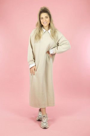 By Hilke Sweater Dress Bonnie Beige