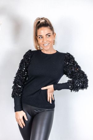 By Hilke Sweater Nala Black