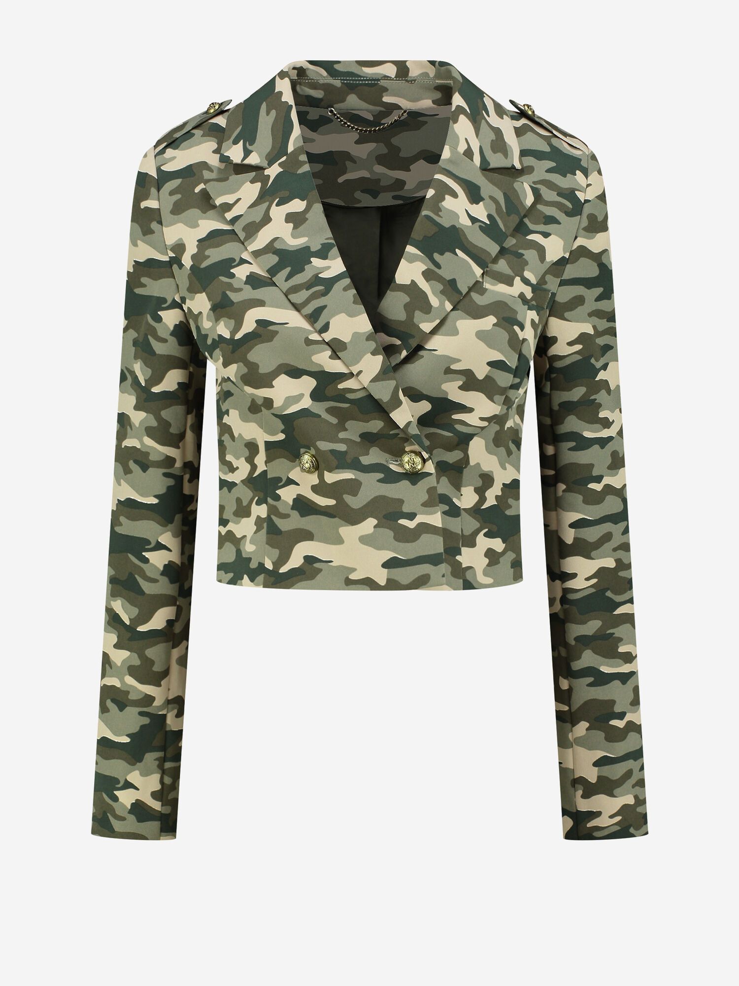 Nikkie Asti Short Camo Blazer - Combat Green 