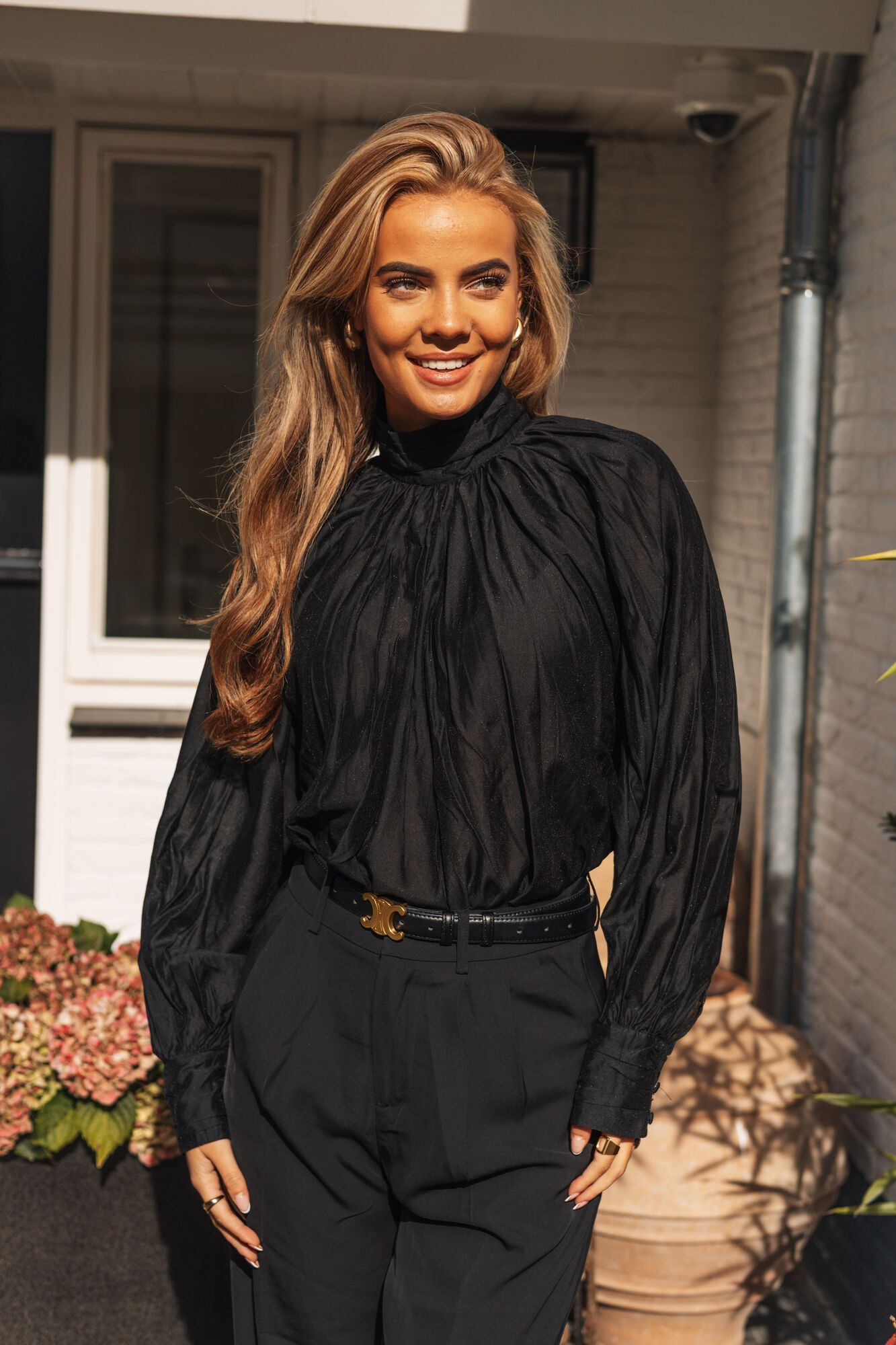 By Hilke Blouse Brooke Black