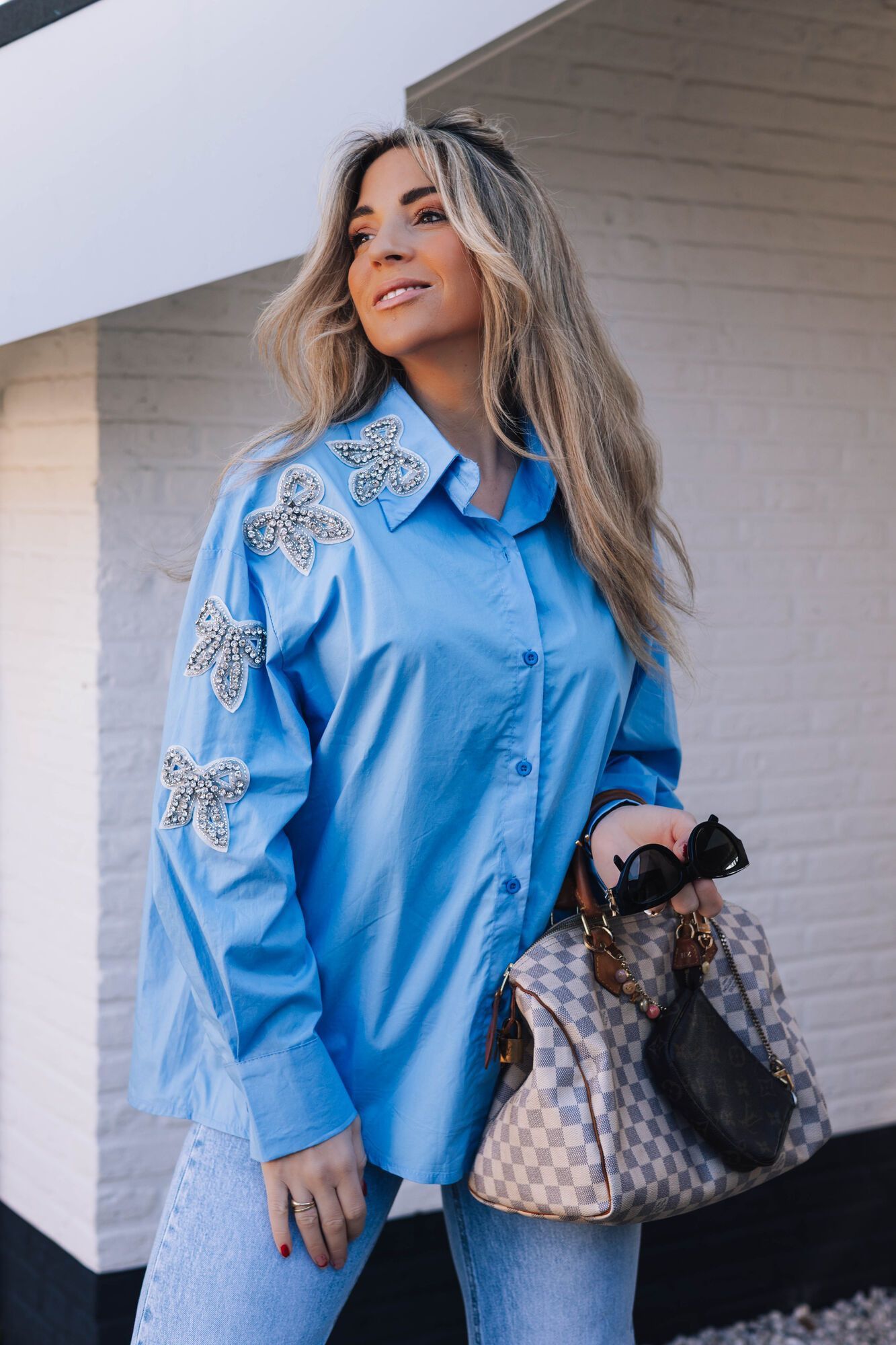 (Pre-Order) By Hilke Blouse Fenna Blue