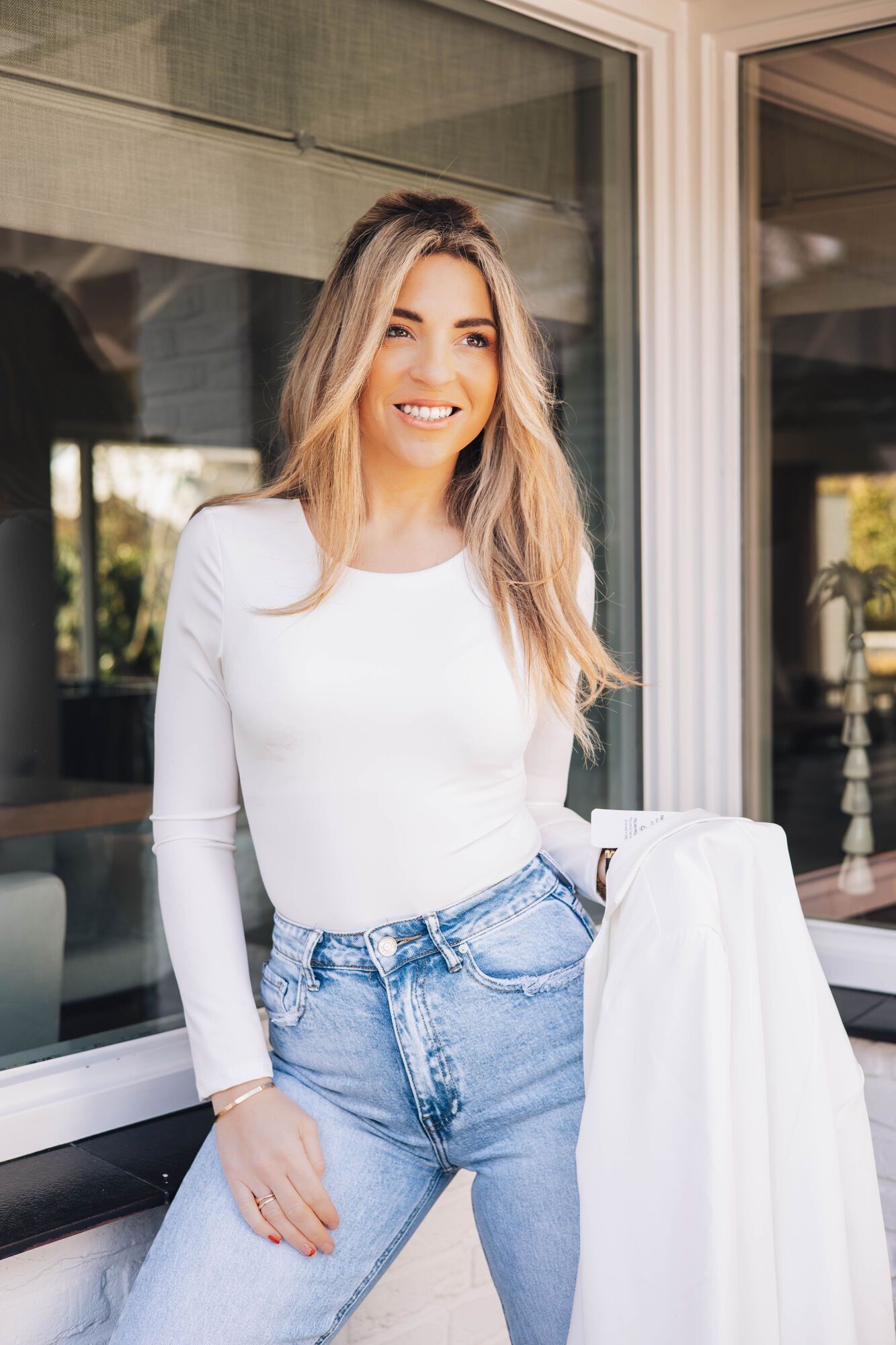 By Hilke Basic Body Longsleeve White