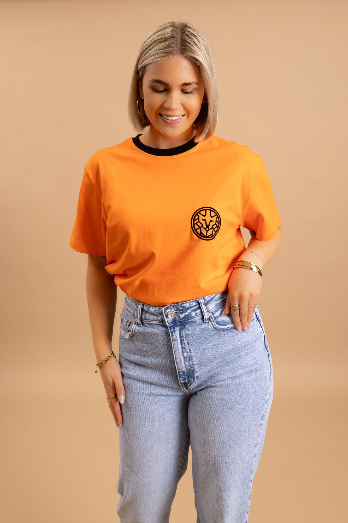 Orange Luxury Unisex Tee Lion Orange