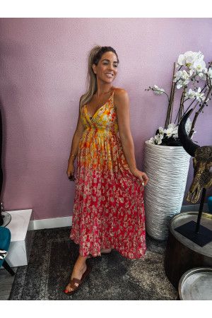 By Hilke Dress Mirel Orange/Pink