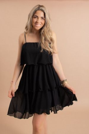 By Hilke Ruffle Dress Isa Black