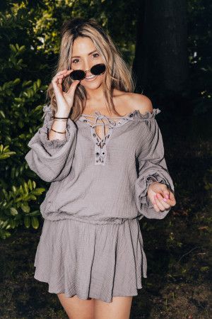 By Hilke Playsuit Aurore Taupe
