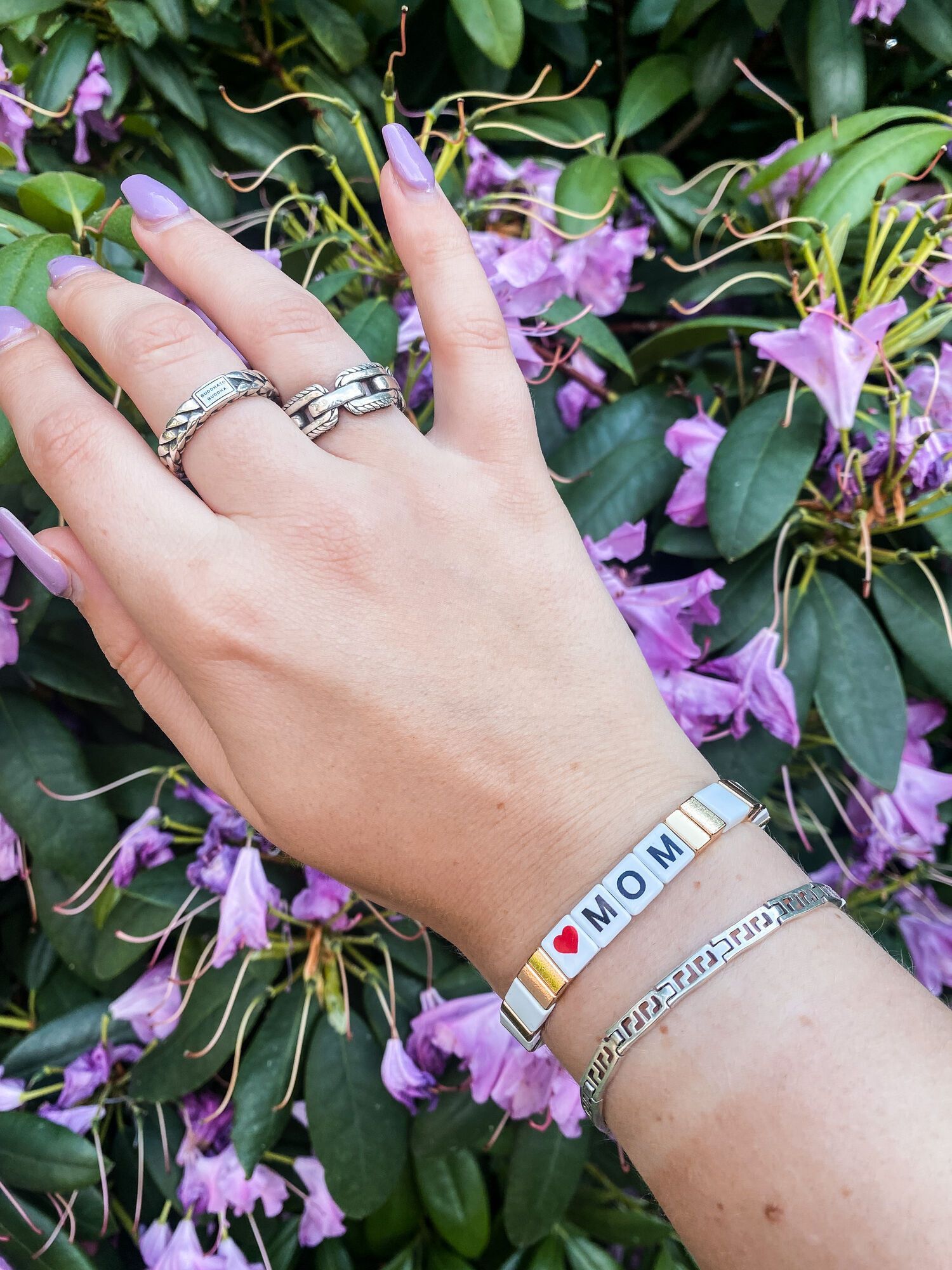By Hilke Bracelet Mom White/Gold