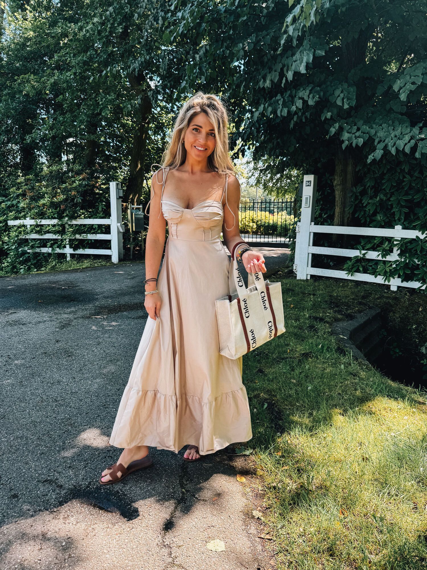 By Hilke Maxi Dress Ella Beige