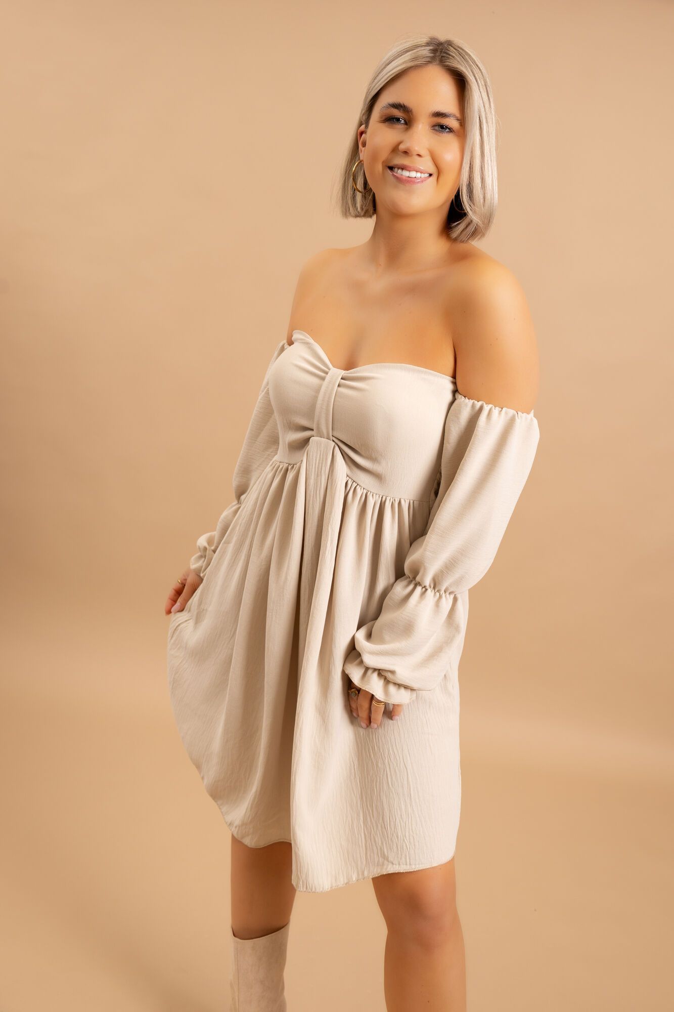 By Hilke Dress Liza Beige