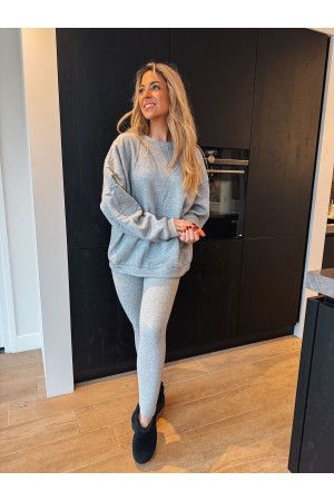 By Hilke Fleece Legging Grey