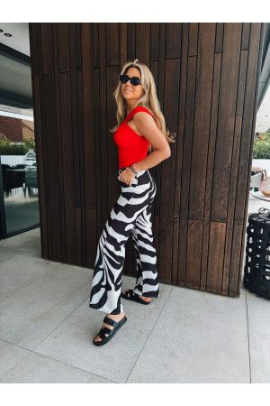 By Hilke Pantalon Zebra 