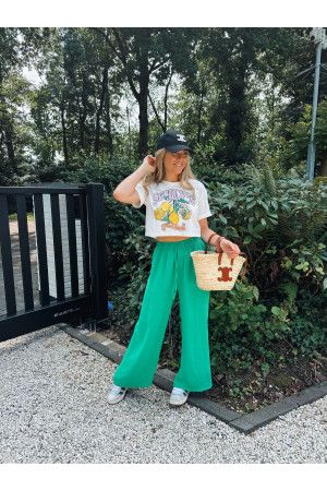 By Hilke Cropped Shirt Lemon White